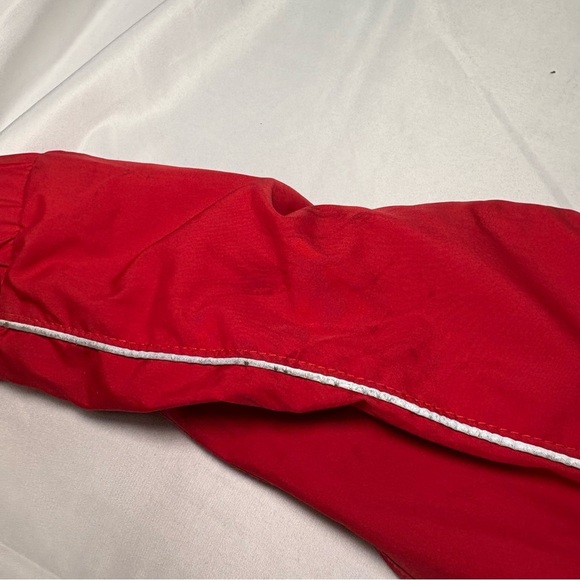 MEC Boys 4 Red Aquanator Fleece Lined Windbreaker Rain Jacket Hooded Full Zip - Picture 4 of 10